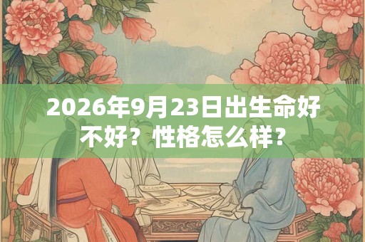 2026年9月23日出生命好不好?性格怎么样? 2026年9月23日出生命好不好?性格怎么样?