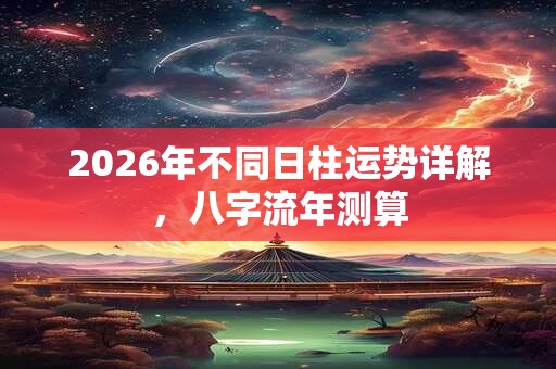 2026年不同日柱运势详解,八字流年测算 2026年不同日柱运势详解,八字流年测算