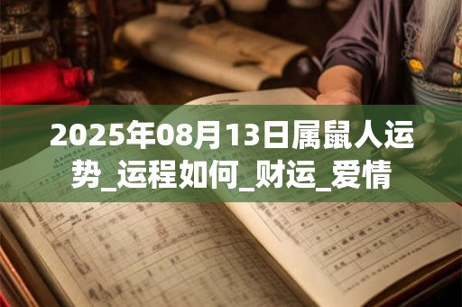 2025年08月13日属鼠人运势_运程如何_财运_爱情 2025年08月13日属鼠人运势_运程如何_财运_爱情