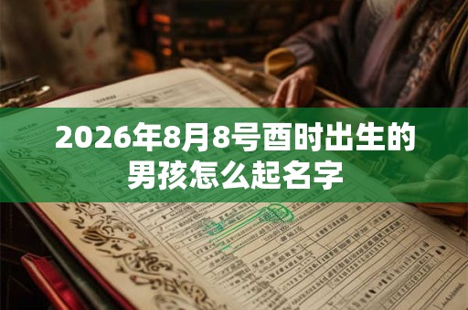 2026年8月8号酉时出生的男孩怎么起名字