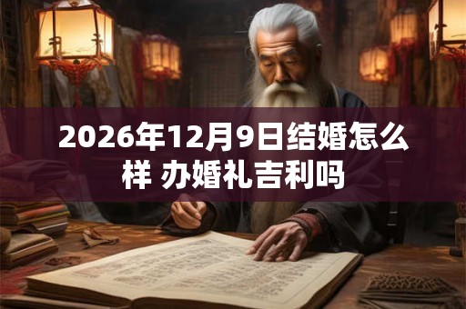 2026年12月9日结婚怎么样 办婚礼吉利吗