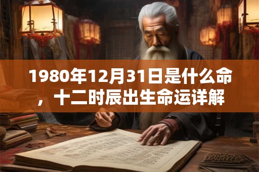 1980年12月31日是什么命，十二时辰出生命运详解