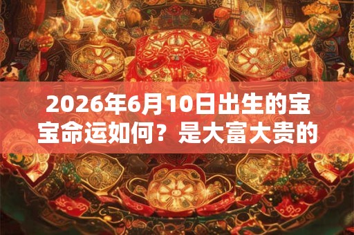 2026年6月10日出生的宝宝命运如何?是大富大贵的命吗? 2026年6月10日出生的宝宝命运如何?是大富大贵的命吗?