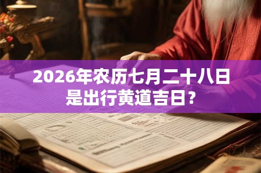 2026年农历七月二十八日是出行黄道吉日？