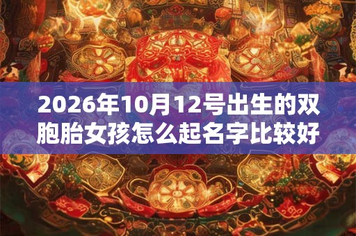 2026年10月12号出生的双胞胎女孩怎么起名字比较好，五行属什么？
