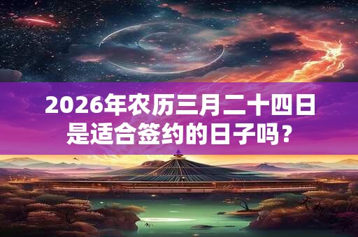 2026年农历三月二十四日是适合签约的日子吗? 2026年农历三月二十四日是适合签约的日子吗?