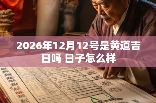 2026年12月12号是黄道吉日吗 日子怎么样