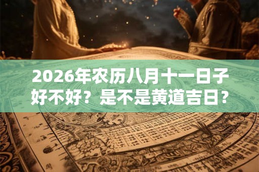 2026年农历八月十一日子好不好？是不是黄道吉日？