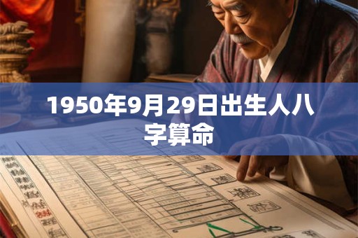 1950年9月29日出生人八字算命