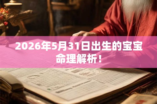 2026年5月31日出生的宝宝命理解析！