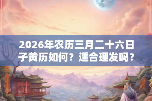 2026年农历三月二十六日子黄历如何？适合理发吗？