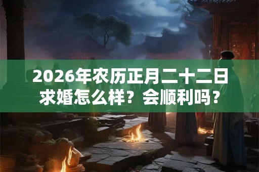 2026年农历正月二十二日求婚怎么样？会顺利吗？