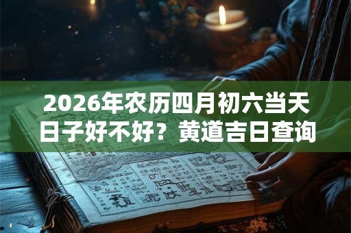 2026年农历四月初六当天日子好不好？黄道吉日查询