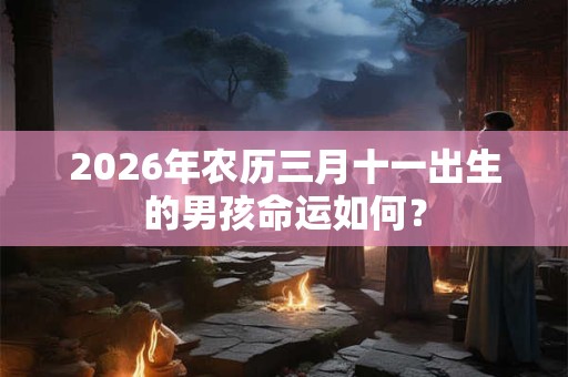 2026年农历三月十一出生的男孩命运如何？