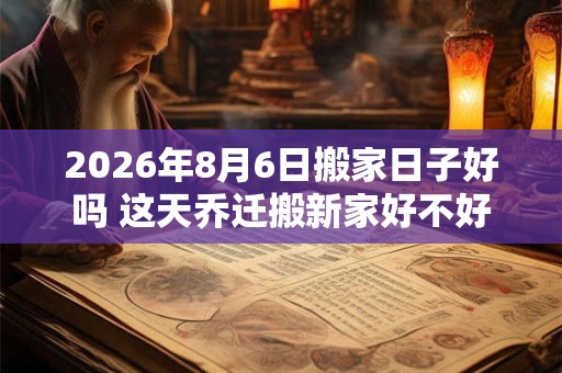 2026年8月6日搬家日子好吗 这天乔迁搬新家好不好