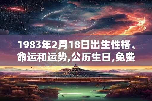 1983年2月18日出生性格、命运和运势,公历生日,免费算命 1983年2月18日出生性格、命运和运势,公历生日,免费算命