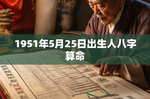 1951年5月25日出生人八字算命 1951年5月25日出生人八字算命
