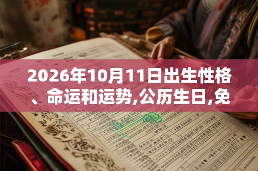 2026年10月11日出生性格、命运和运势,公历生日,免费算命 2026年10月11日出生性格、命运和运势,公历生日,免费算命