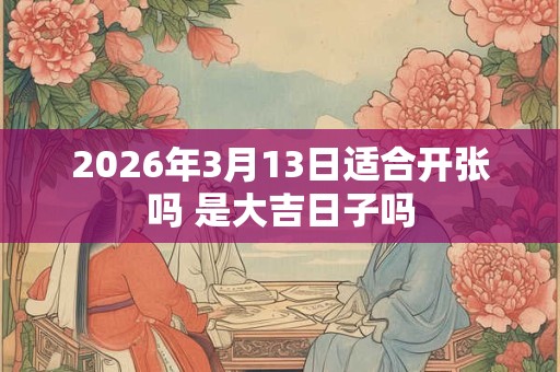 2026年3月13日适合开张吗 是大吉日子吗 2026年3月13日适合开张吗 是大吉日子吗
