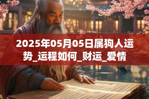 2025年05月05日属狗人运势_运程如何_财运_爱情 2025年05月05日属狗人运势_运程如何_财运_爱情