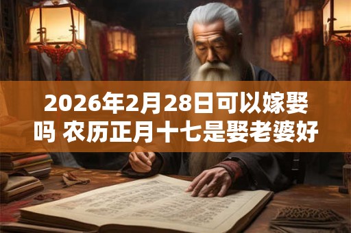 2026年2月28日可以嫁娶吗 农历正月十七是娶老婆好日子吗 2026年2月28日可以嫁娶吗 农历正月十七是娶老婆好日子吗