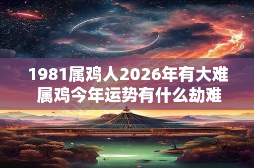 1981属鸡人2026年有大难 属鸡今年运势有什么劫难