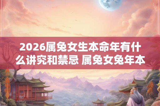 2026属兔女生本命年有什么讲究和禁忌 属兔女兔年本命年需要注意什么