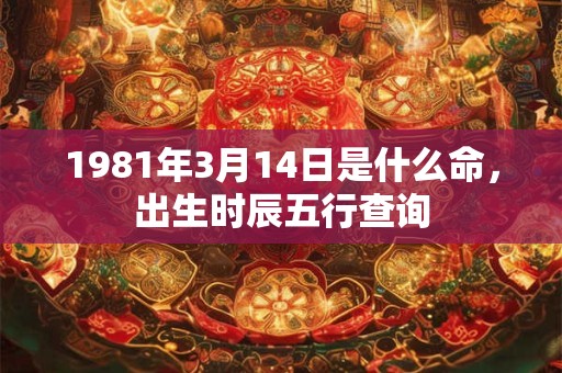 1981年3月14日是什么命,出生时辰五行查询 1981年3月14日是什么命,出生时辰五行查询