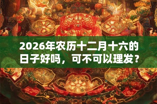 2026年农历十二月十六的日子好吗,可不可以理发? 2026年农历十二月十六的日子好吗,可不可以理发?