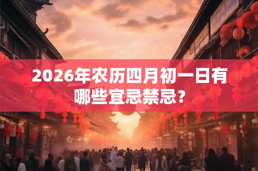 2026年农历四月初一日有哪些宜忌禁忌？