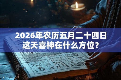 2026年农历五月二十四日这天喜神在什么方位? 2026年农历五月二十四日这天喜神在什么方位?