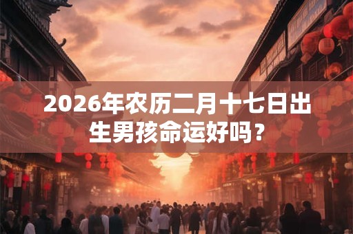 2026年农历二月十七日出生男孩命运好吗? 2026年农历二月十七日出生男孩命运好吗?