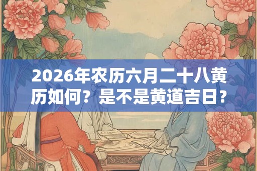 2026年农历六月二十八黄历如何?是不是黄道吉日? 2026年农历六月二十八黄历如何?是不是黄道吉日?