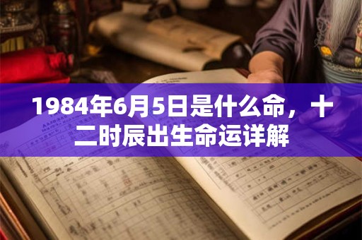 1984年6月5日是什么命，十二时辰出生命运详解