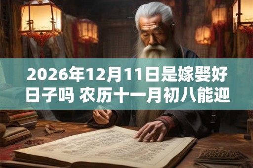 2026年12月11日是嫁娶好日子吗 农历十一月初八能迎亲吗 2026年12月11日是嫁娶好日子吗 农历十一月初八能迎亲吗
