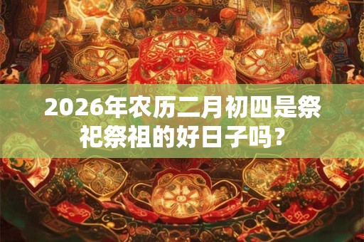 2026年农历二月初四是祭祀祭祖的好日子吗？
