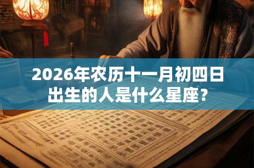 2026年农历十一月初四日出生的人是什么星座？