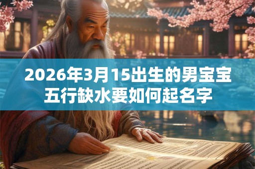 2026年3月15出生的男宝宝五行缺水要如何起名字