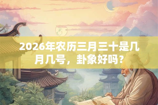 2026年农历三月三十是几月几号，卦象好吗？