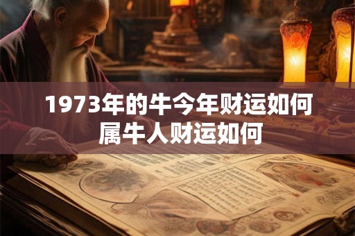 1973年的牛今年财运如何 属牛人财运如何