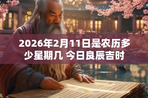 2026年2月11日是农历多少星期几 今日良辰吉时 2026年2月11日是农历多少星期几 今日良辰吉时