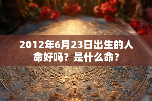 2012年6月23日出生的人命好吗?是什么命? 2012年6月23日出生的人命好吗?是什么命?