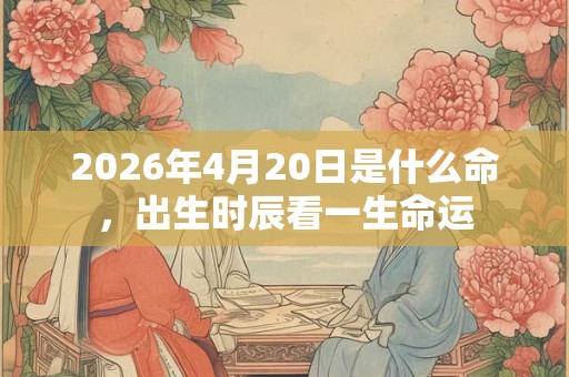2026年4月20日是什么命，出生时辰看一生命运