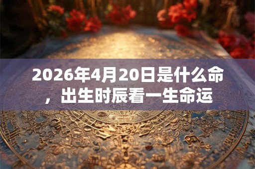 2026年4月20日是什么命，出生时辰看一生命运