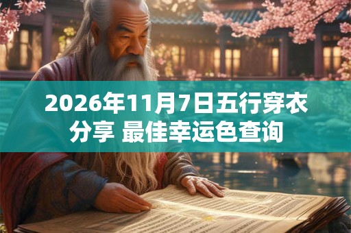 2026年11月7日五行穿衣分享 最佳幸运色查询 2026年11月7日五行穿衣分享 最佳幸运色查询