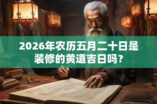 2026年农历五月二十日是装修的黄道吉日吗? 2026年农历五月二十日是装修的黄道吉日吗?