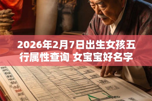 2026年2月7日出生女孩五行属性查询 女宝宝好名字合集