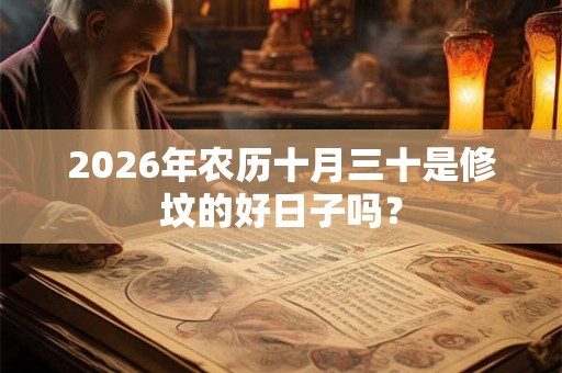2026年农历十月三十是修坟的好日子吗？