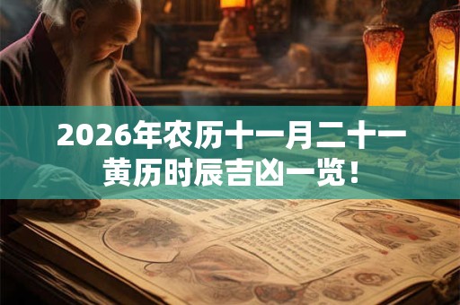 2026年农历十一月二十一黄历时辰吉凶一览！