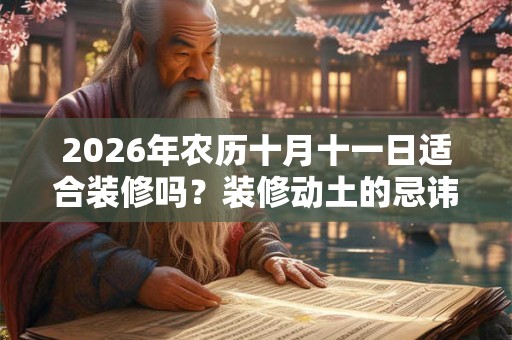 2026年农历十月十一日适合装修吗?装修动土的忌讳 2026年农历十月十一日适合装修吗?装修动土的忌讳